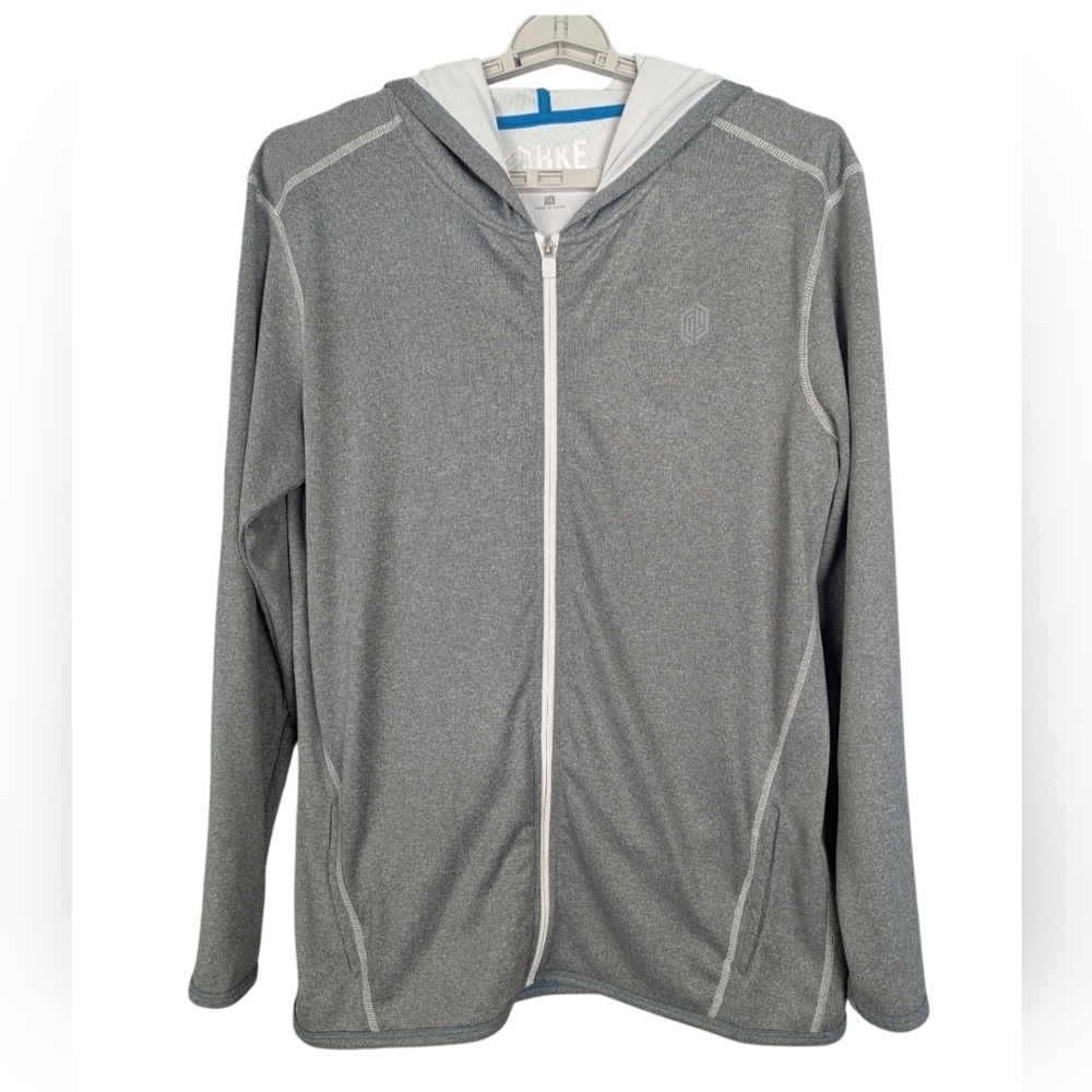 BKE Sport XL Gray Jacket Full Zip Side Pockets Lightly Lined